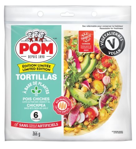 POM® Plant Based Chickpea Large Tortillas