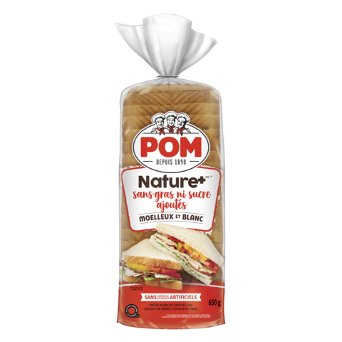 POM Nature+ No Fat, No Sugar Added White Bread