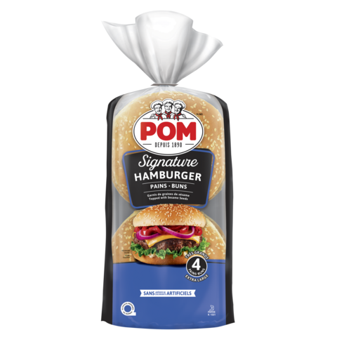 POM Signature Sesame Seed Hamburger Buns 