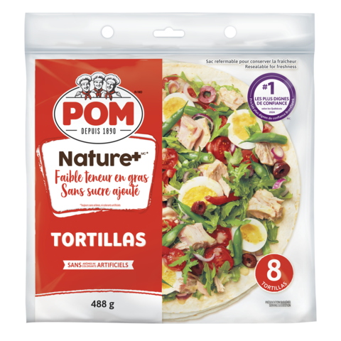 POM® Nature+™ Low Fat No Sugar Added Large Tortillas