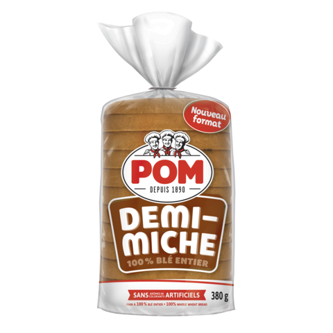 POM® Half Loaf 100 % Whole Wheat Bread - demi miche 100 % blé entier POM🅫